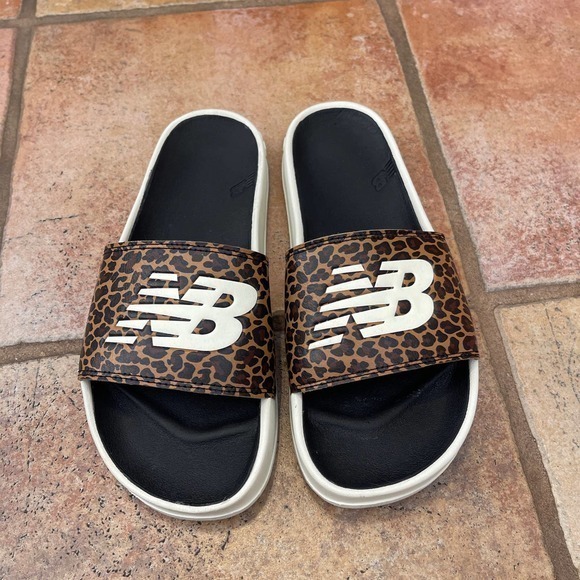 New Balance Shoes - New Balance leopard print slides